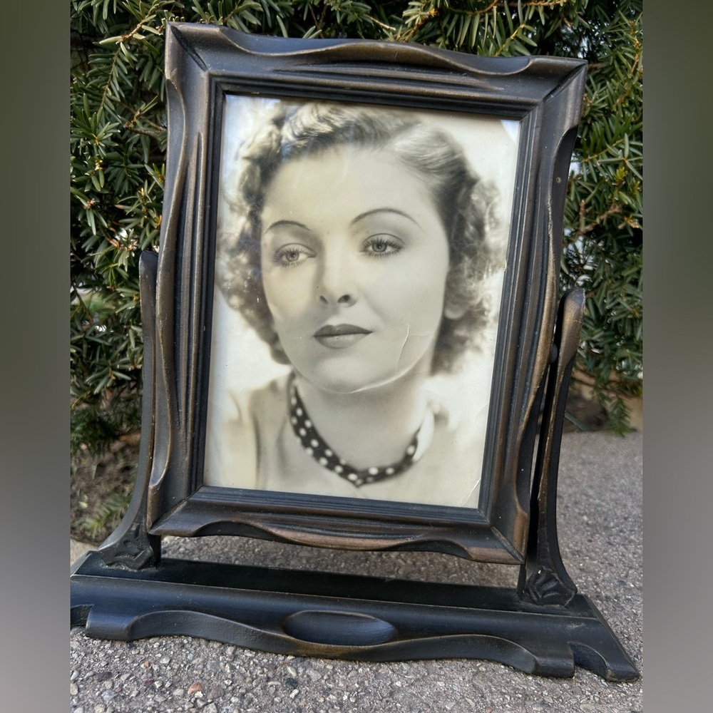 Vintage Frame Swing Swivel Black Photo Frame Felt Bottom